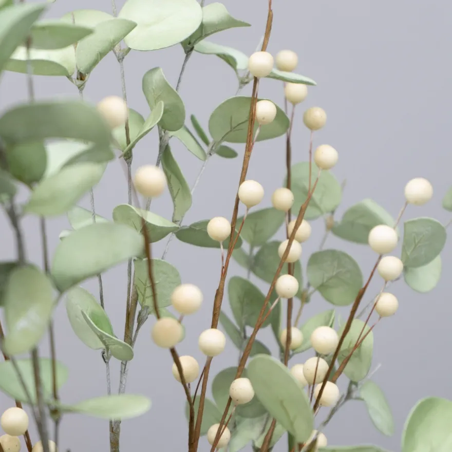 Kunstig blomst fra Bungalow - Ilix Berry Branch - Off-white