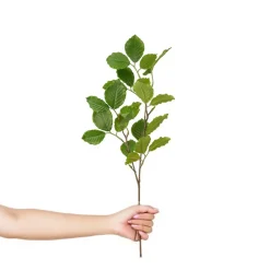 Kunstig Blomst - Gren med bøgeblade i forårsfarver - 65 cm