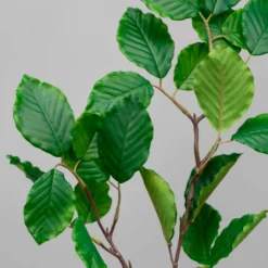 Kunstig Blomst - Gren med bøgeblade i forårsfarver - 65 cm