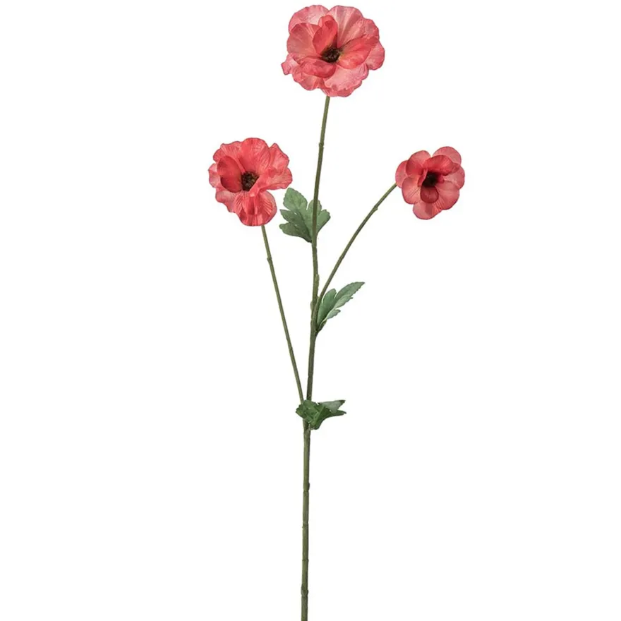 Kunstig Blomst - Japansk Ranunkel, 62 cm. PINK