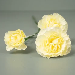 Kunstig Blomst - Nellike, 65 cm. HVID