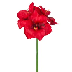 Kunstig blomst på stilk - Amaryllis 65 cm. - Rød