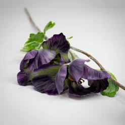 Kunstig Blomst på stilk - Valmue, lilla