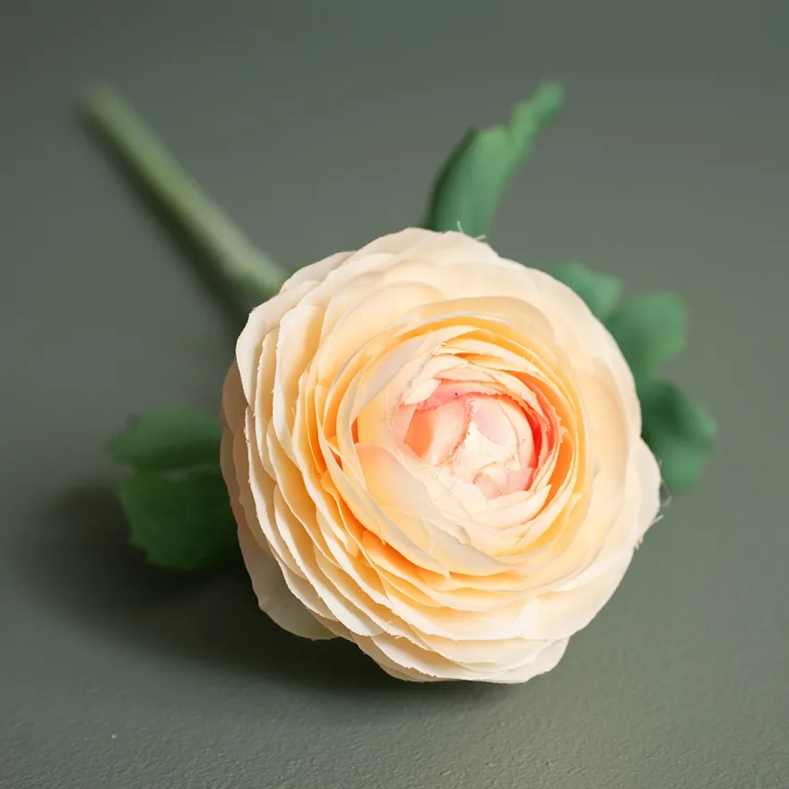 Kunstig Blomst - Ranunkel, 50 cm. APRICOT