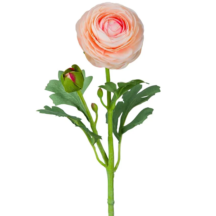 Kunstig Blomst - Ranunkel, 50 cm. APRICOT