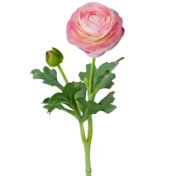 Kunstig Blomst - Ranunkel, 50 cm. LYSERØD