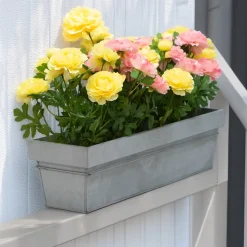 Kunstig Blomst - Ranunkel i Potte, Gul