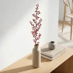 Kunstig Bærgren med røde bær, 70 cm