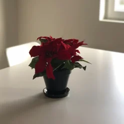 Kunstig julestjerne, rød 23 cm.