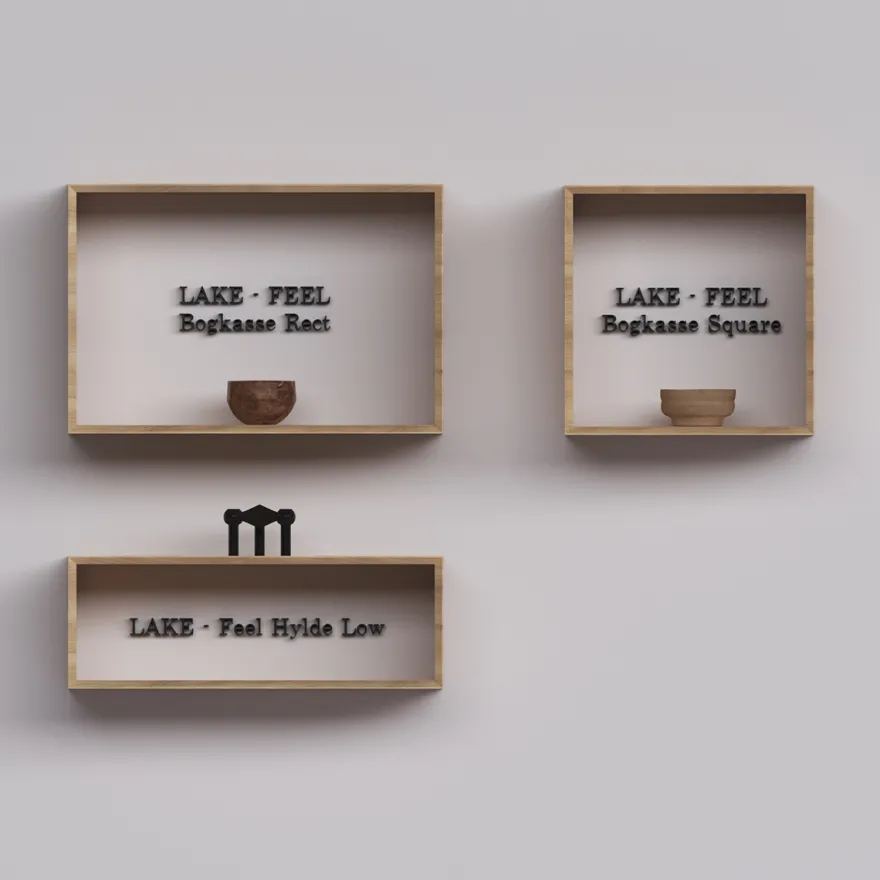Lake Feel Rektangulær Bogkasse i Massivt Egetræ