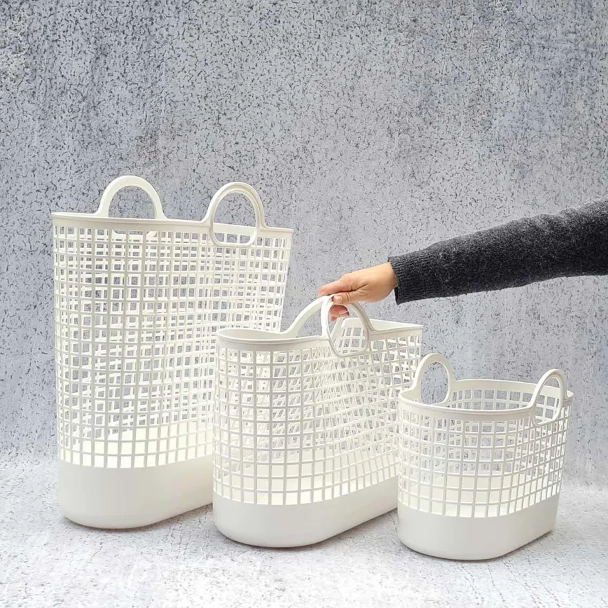 Like-It - Regitze opbevaringskurv i hvid plast - Large
