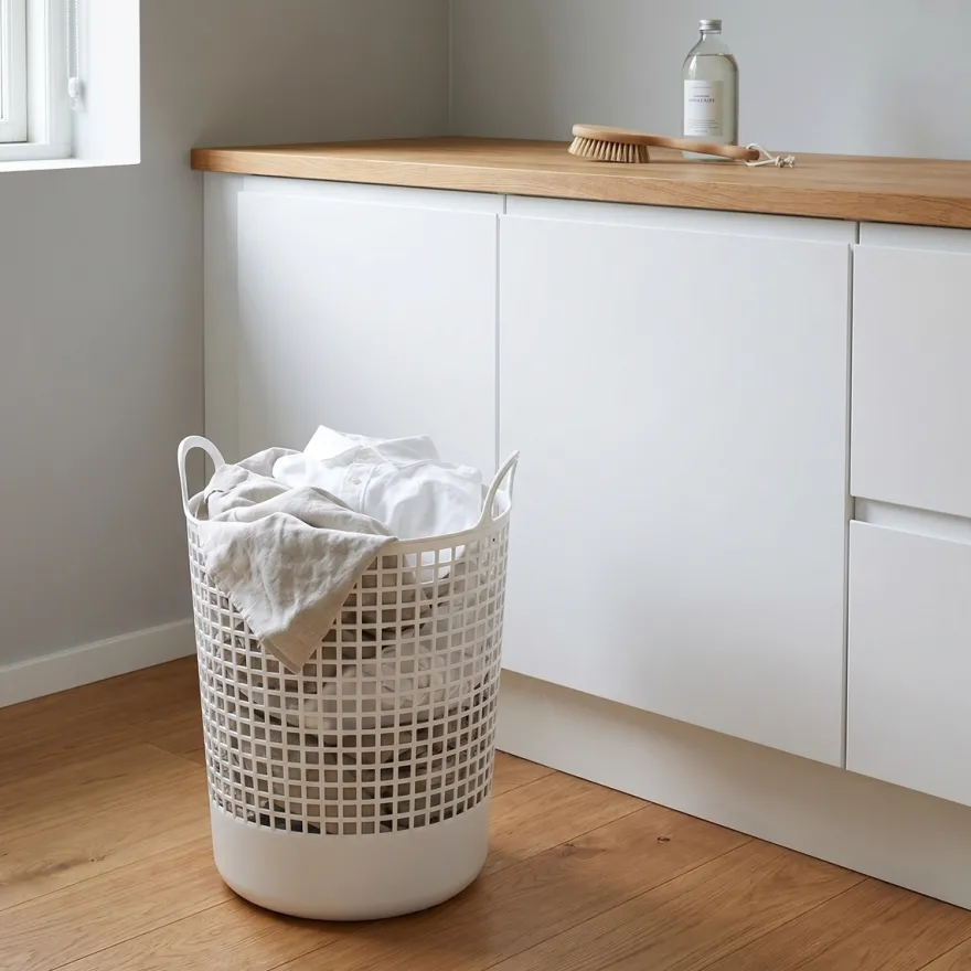 Like-It - Vasketøjskurv i Hvid plast, Scandi