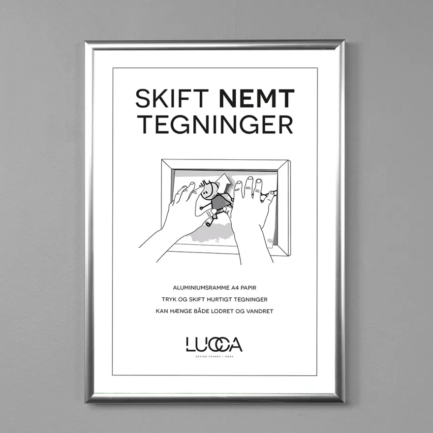 Lucca Push ramme til tegninger - SLIM - Champagne