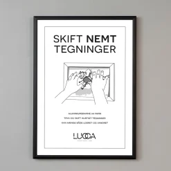 Lucca Push ramme til tegninger - SLIM - Mat sort