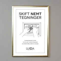Lucca Push ramme til tegninger - SLIM - Shiny Gold