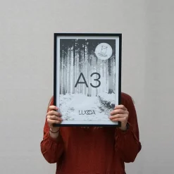 Lucca Træramme til A3 plakater - SORT