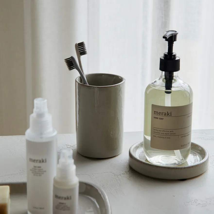 Meraki Cylinderformet beholder - Datura, Lysegrå