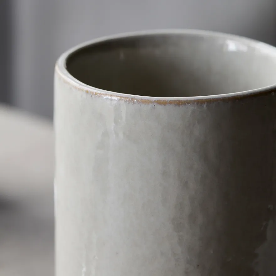 Meraki Cylinderformet beholder - Datura, Lysegrå
