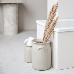 Meraki STOR Keramikvase - Shellish Grey - Stor H36 cm