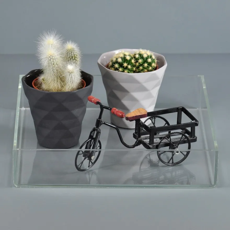 Modena bakke i akryl 20x20x4cm, kvadratisk - Medium