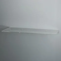Modena hylde i klar akryl - 40x15 cm.