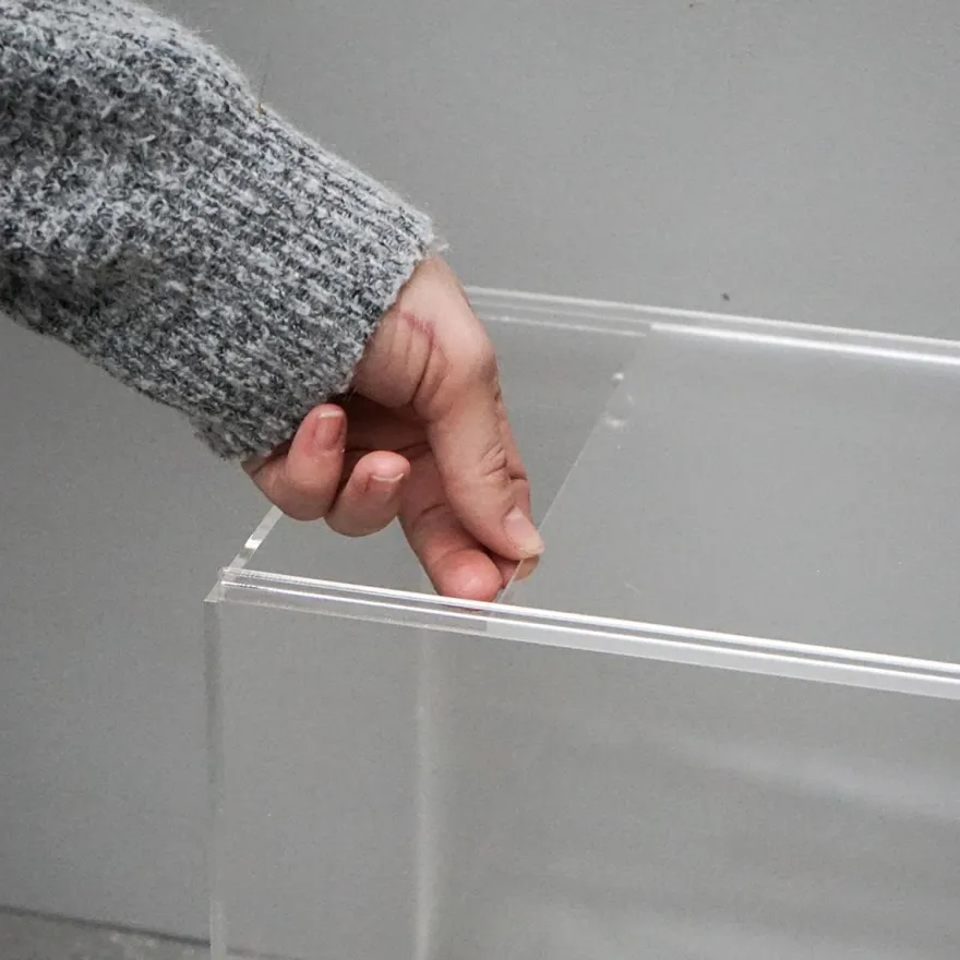 Modena vægkasse 25x25 med låg "sliding lid" - Kvadratisk