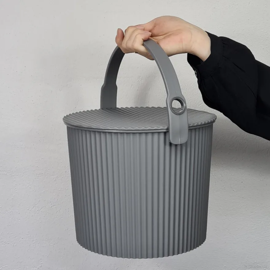 Omnioutil Plastikspand - Mørkegrå. 8 liter