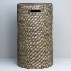 Opbevaringskurv i bambus - BALI - SORT Plast, Large