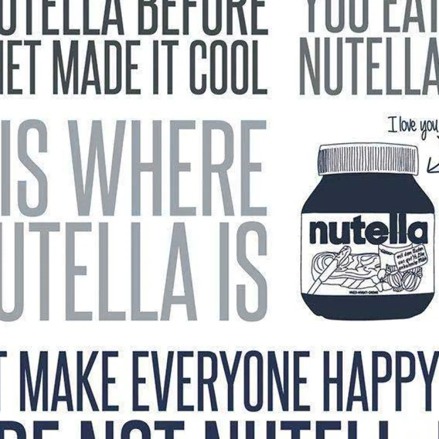 Plakat - Citatcollage - Nutella, colors