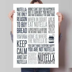 Plakat - Citatcollage - Nutella, colors
