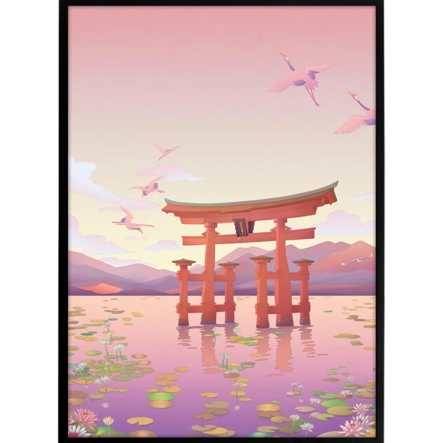 Plakat - Japan is amazing - Itsukushima Torii Gate