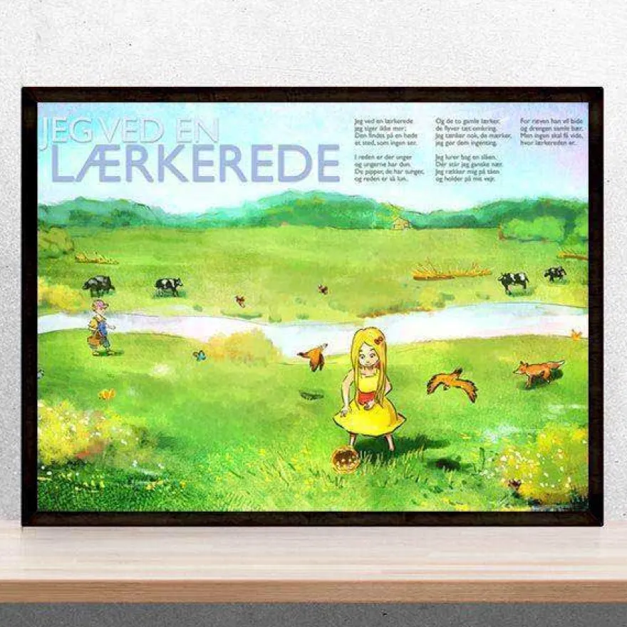 Plakat - Jeg ved en lærkerede - Vælg str.