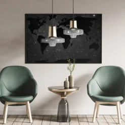 Plakat med verdenskort - The universe