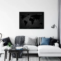 Plakat med verdenskort - The universe