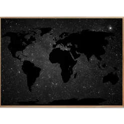 Plakat med verdenskort - The universe