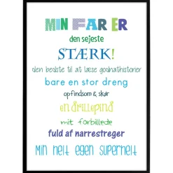 Plakat - "min far er" - Colors