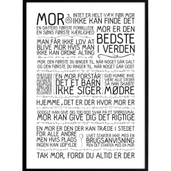 Plakat - Mor er den bedste i verden - sort/hvid