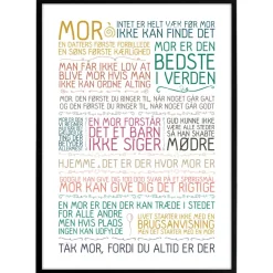 Plakat - Mor er den bedste i verden - colors