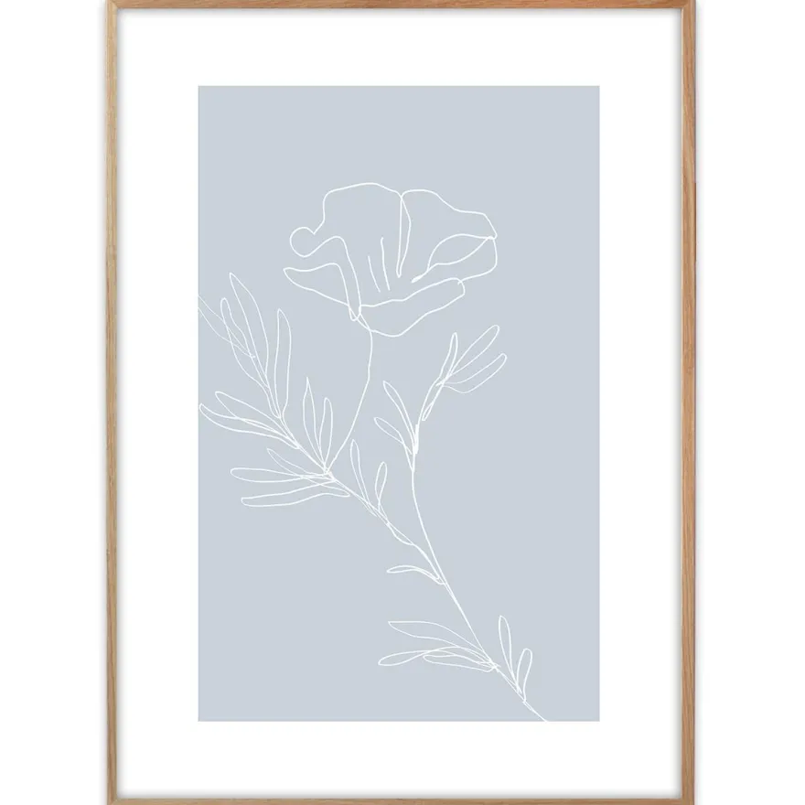 Plakat - One line flower #1