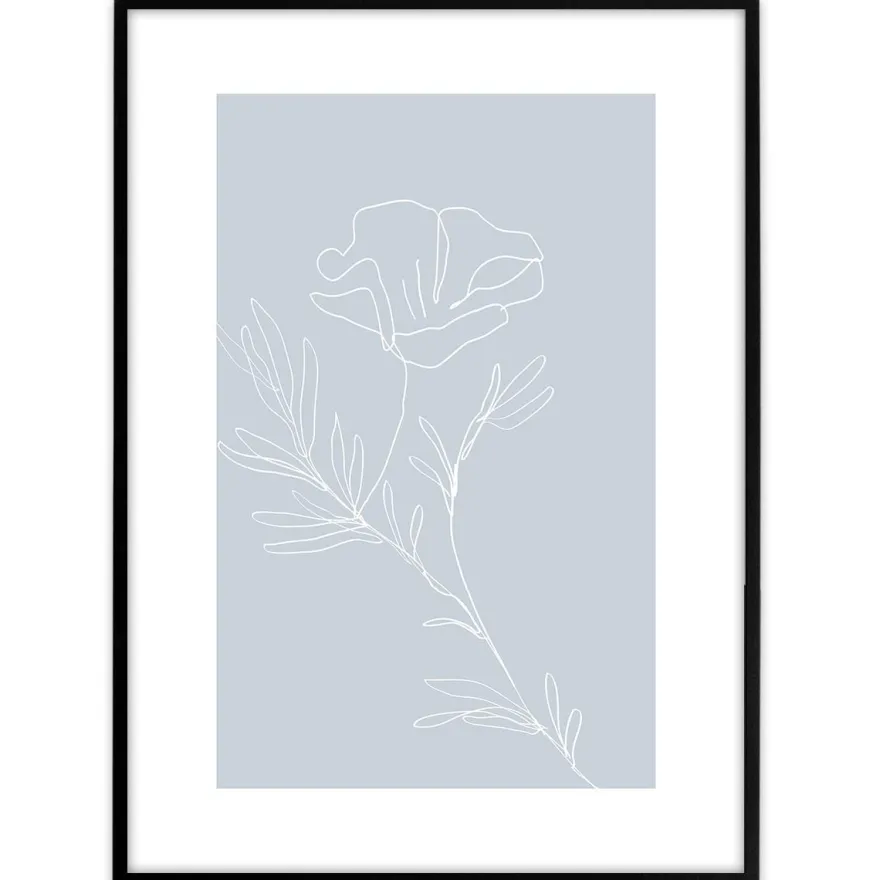 Plakat - One line flower #1