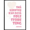 Plakat - Små Hjerter - Rosa
