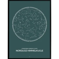 Plakat - Stjernebilleder - Aquagrøn