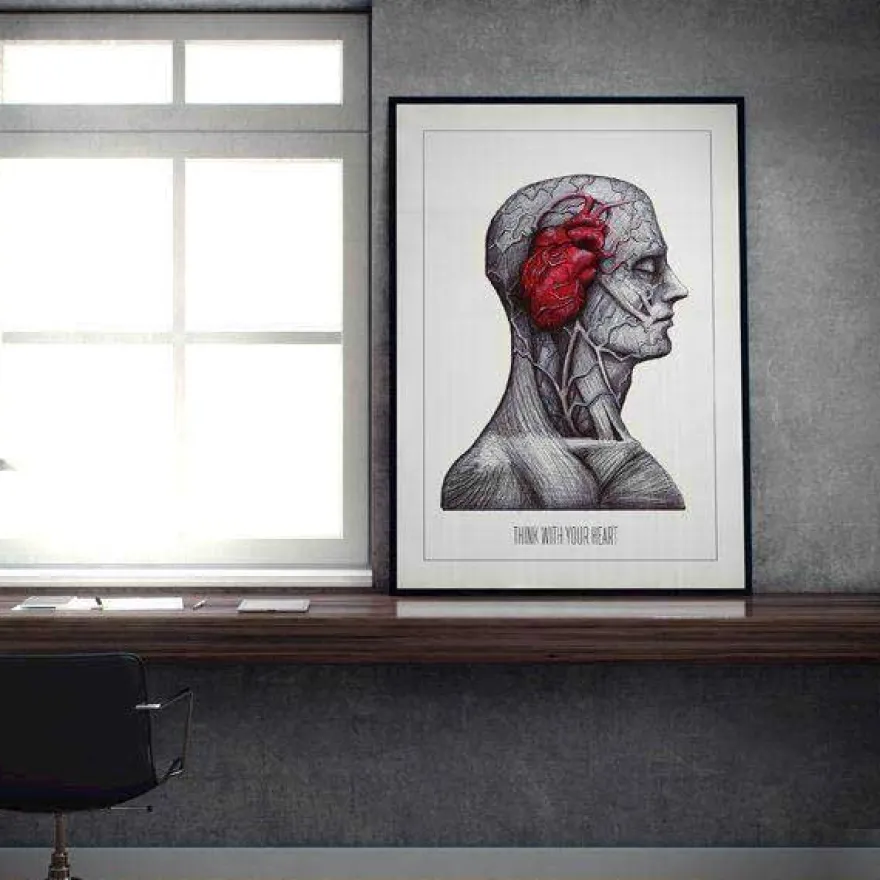 Plakat - Think with your heart