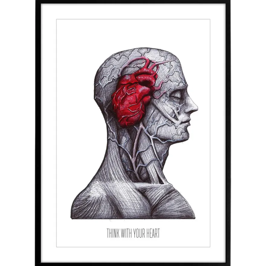 Plakat - Think with your heart