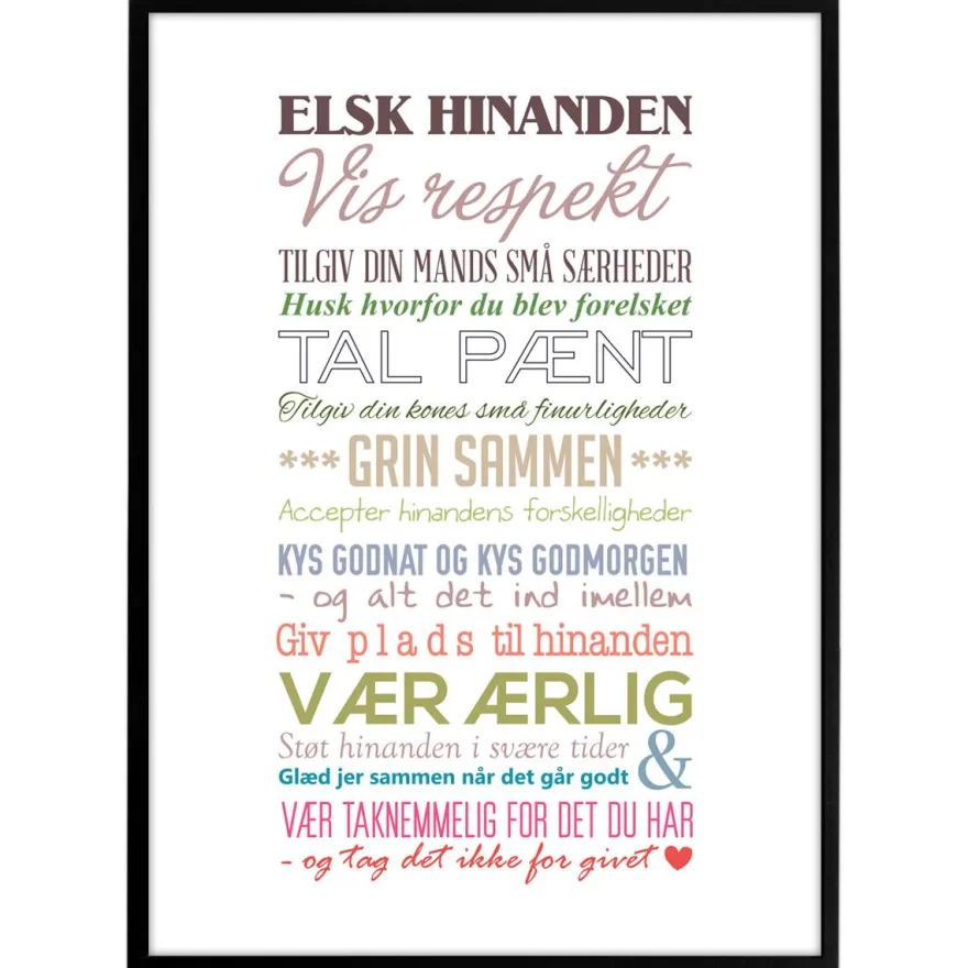 Plakat Vores kærlighed - Multicolor