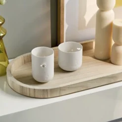 Räder fyrfadsstage i porcelæn med sommerfugl på siden