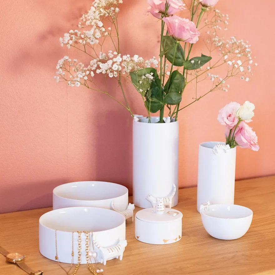 Räder Vase med guld detaljer - H18 - Kat