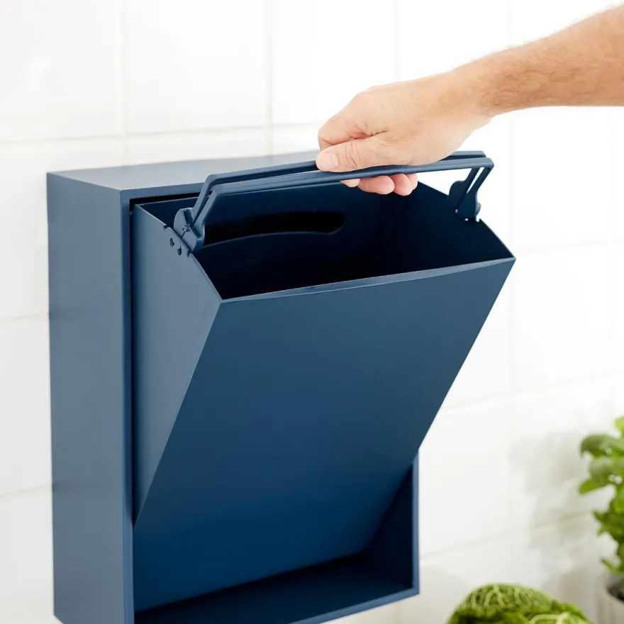 ReCollector væghængt box til affaldssortering - Deep Dive Blue