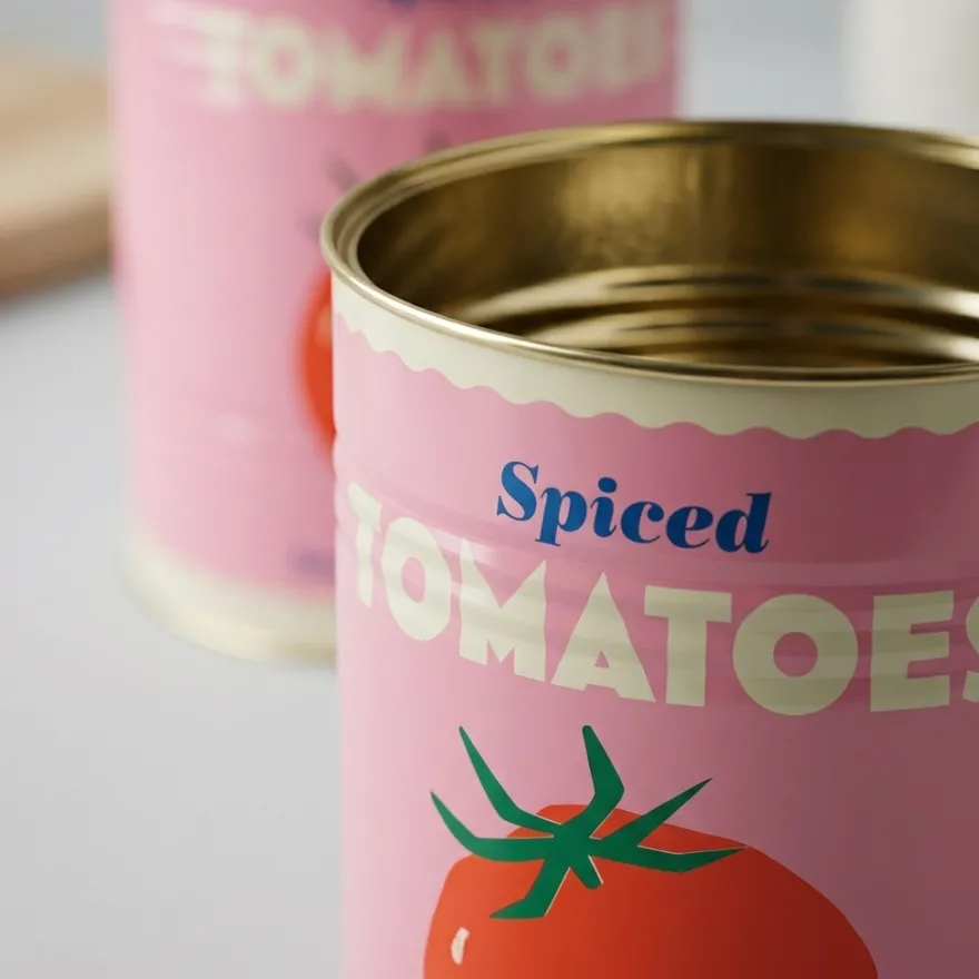 Rex London Metaldåser - Lemon/Tomatoes XL. Sæt med 2 stk