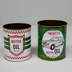 Rex London Metaldåser - Motor Oil. Sæt med 2 stk